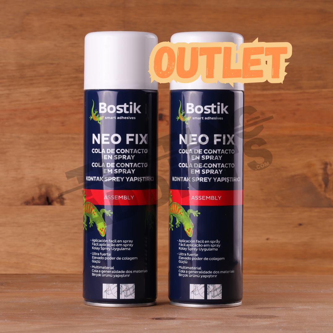 Adhesivo de contacto en spray con desperfecto en el envase